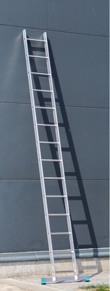 Hliníkový jednodielny rebrík ALVE EUROSTYL, 1x14 priečok, dĺžka 3,98 m