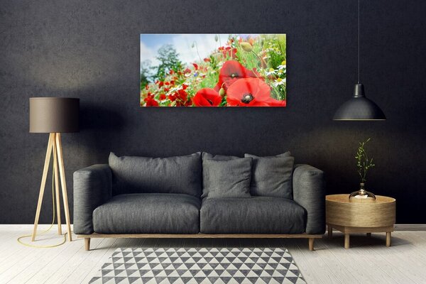 Obraz na skle Kvety príroda 100x50 cm 2 Prívesky