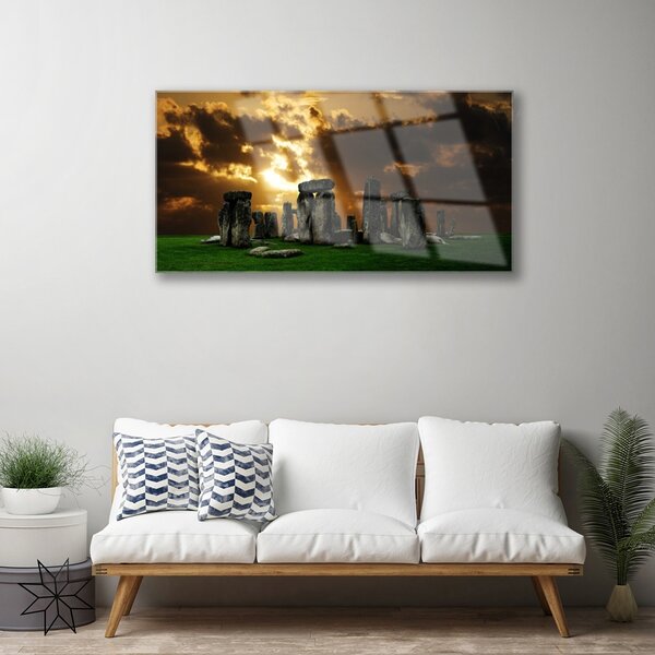 Obraz na skle Kamene krajina 100x50 cm 2 Prívesky