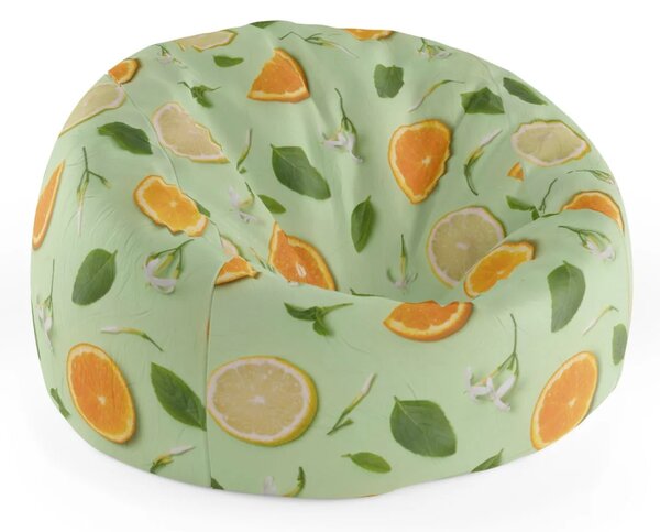 Sablio Sedací vak Cocoon Citrus a kvet - 75 x 45 x 35 cm