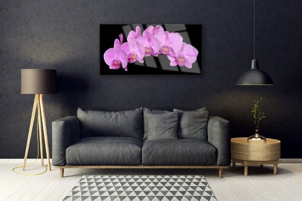 Obraz na skle Kvety 100x50 cm 2 Prívesky