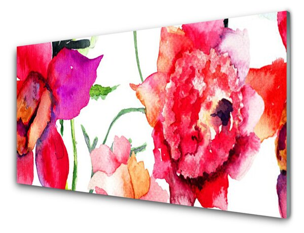 Nástenný panel  Kvety umenie 100x50 cm
