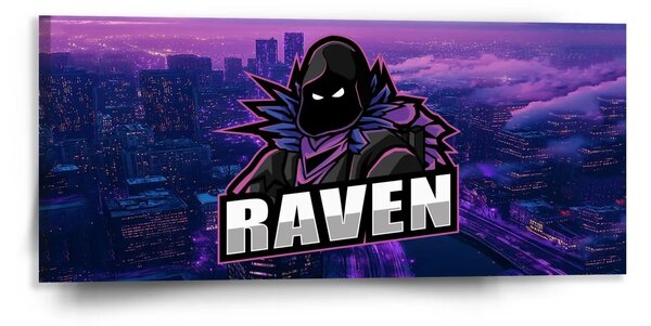 Sablio Obraz FORTNITE RAVEN Steampunk mesto - 110x50 cm