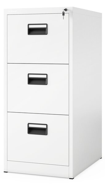 Kovová kartotéka, 3 zásuvky SARA V3, 460 x 1020 x 620 mm, biela