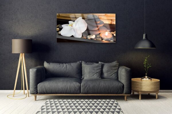 Obraz na skle Kamene sviečky umenie 100x50 cm 2 Prívesky