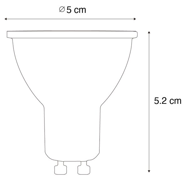 Sada 5 inteligentných stmievateľných LED žiaroviek GU10 50 mm 4,7 W 345 lm 2700 – 6500 K