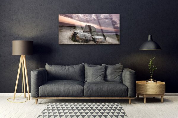Obraz na skle Skala príroda 100x50 cm 2 Prívesky
