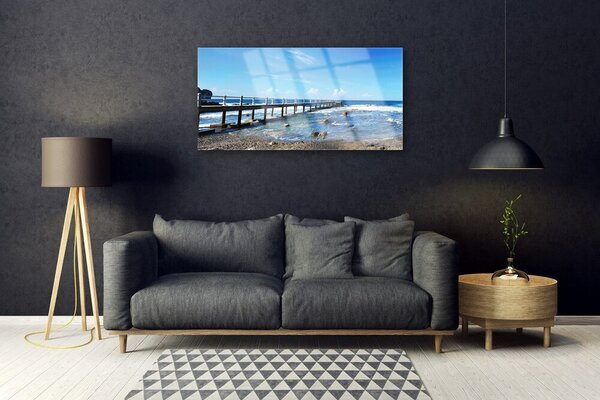Obraz na skle Oceán pláž príroda 100x50 cm 2 Prívesky
