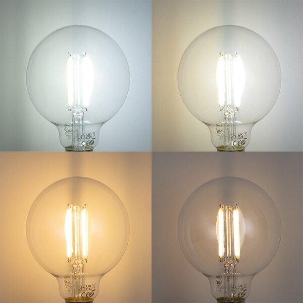Inteligentná stmievateľná LED žiarovka E27 G95 číra 7W 806 lm 2700-6500K Zigbee