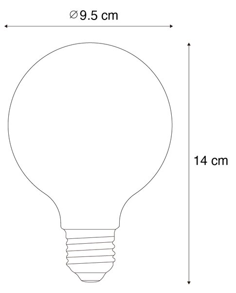 Inteligentná stmievateľná LED žiarovka E27 G95 číra 7W 806 lm 2700-6500K Zigbee