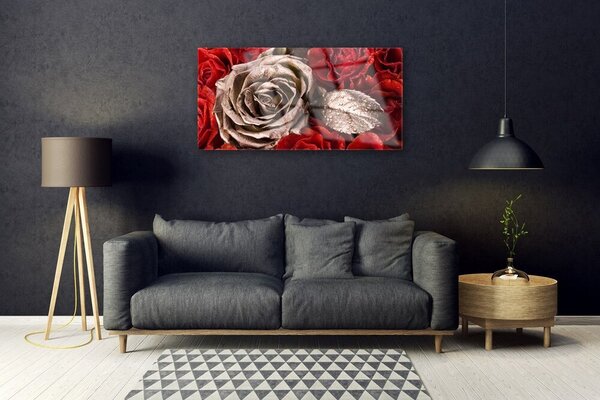 Obraz na skle Ruže kvety 100x50 cm 2 Prívesky