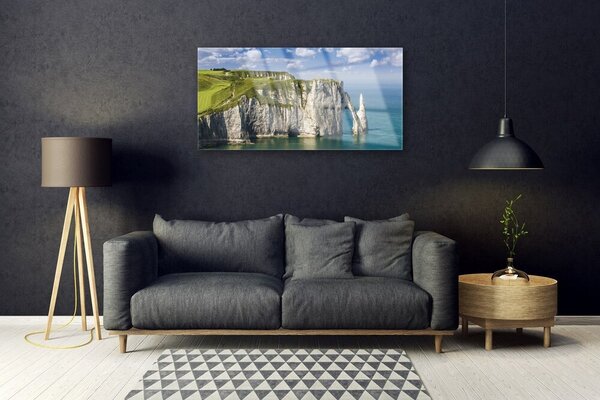 Skleneny obraz Útes pobrežie more skaly 100x50 cm 2 Prívesky