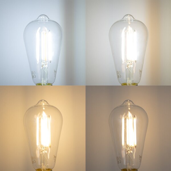 E27 Stmievateľná LED žiarovka ST64 číra 7W 806 lm 2700-6500K Zigbee