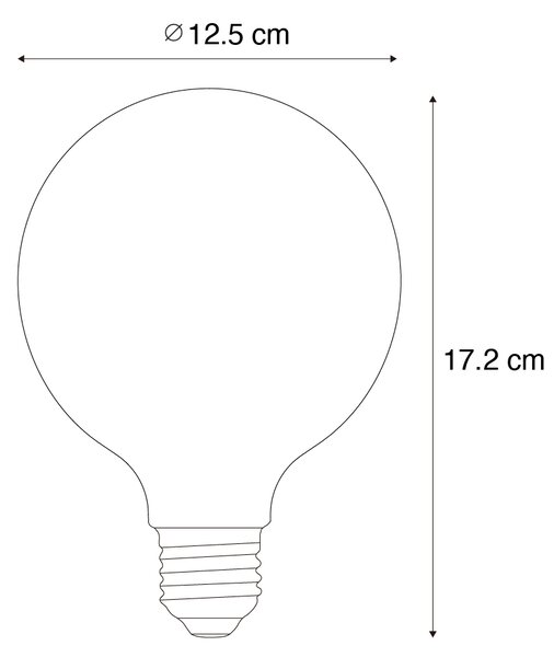E27 Stmievateľná LED žiarovka G125 číra 7W 806 lm 2700-6500K Zigbee