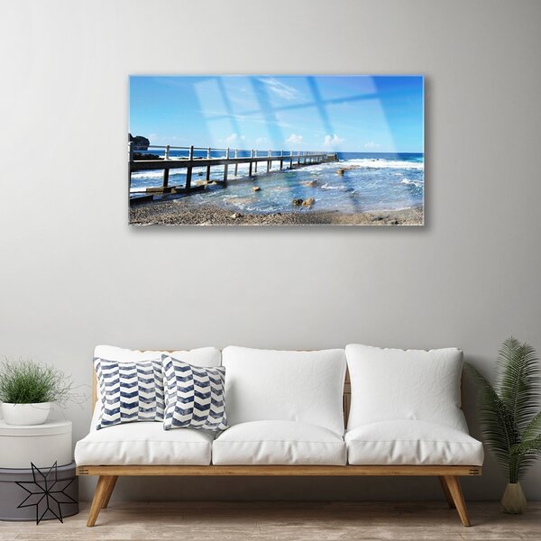 Obraz na skle Oceán pláž príroda 100x50 cm 2 Prívesky