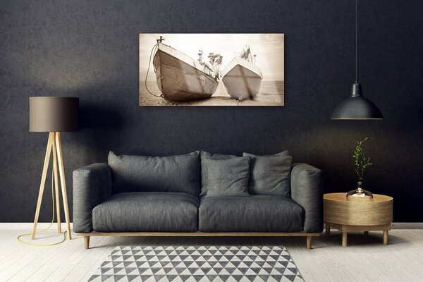 Obraz na skle Loďky voda príroda 100x50 cm 2 Prívesky