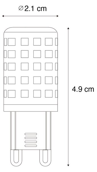Inteligentná stmievateľná LED žiarovka G9, jasná 2,5 W, 250 lm, 2700-6500 K