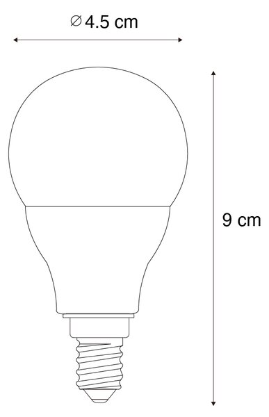Inteligentná stmievateľná LED žiarovka E14 G45 Opál 4,9 W 470 lm 2700 – 6500 K