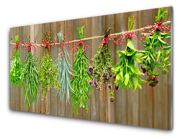 Sklenený obklad Do kuchyne Sušené byliny listy príroda 120x60 cm