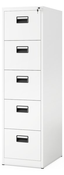 Kovová kartotéka, 5 zásuviek SARA V5, 460 x 1625.5 x 620 mm, biela