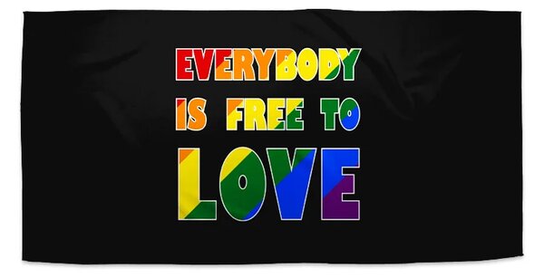 Sablio Uterák Everybody is free to love - 30x50 cm