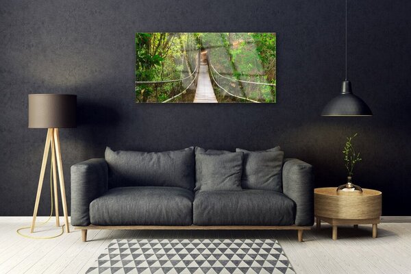 Skleneny obraz Most džungľa tropický les 100x50 cm 2 Prívesky