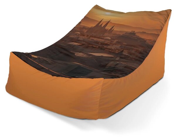 Sablio Sedací vak Lounge Barcelona Night Skyline - 80 x 95 x 50 cm
