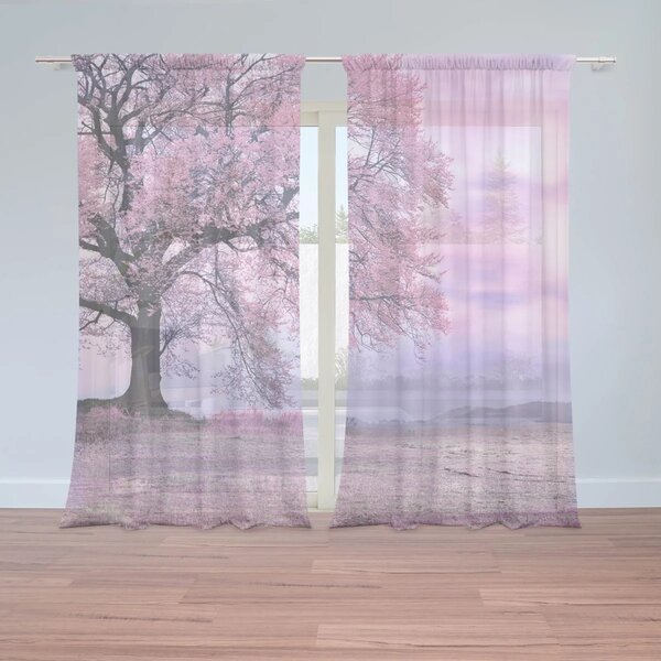Sablio Záclony Ružový strom: 2ks 150x250cm