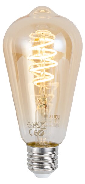 Inteligentná stmievateľná LED žiarovka E27 ST64 jantárová 4,9W 320 lm 2500K Zigbee