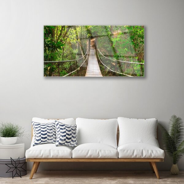 Skleneny obraz Most džungľa tropický les 100x50 cm 2 Prívesky