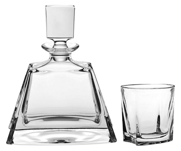Bohemia Crystal Whisky set Kathrene 99999/00000/483 (set 1 karafa + 6 pohárov)