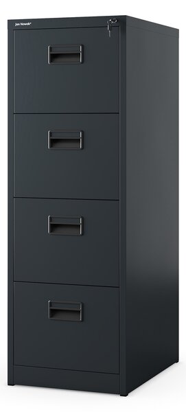 Kovová kartotéka, 4 zásuvky SARA V4, 460 x 1320 x 620 mm, antracitová