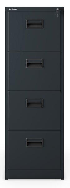 Kovová kartotéka, 4 zásuvky SARA V4, 460 x 1320 x 620 mm, antracitová
