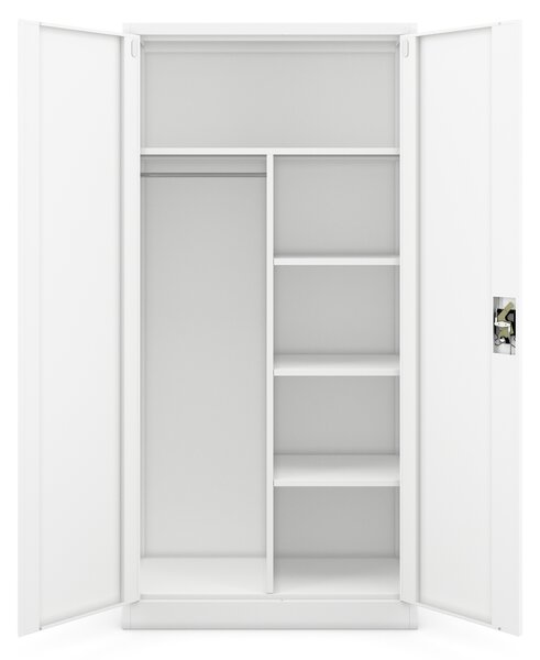 Biela uzamykateľná upratovacia skriňa DAWID 900 x 1850 x 450 mm