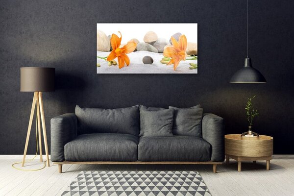 Skleneny obraz Ľalia kamene príroda 100x50 cm 2 Prívesky