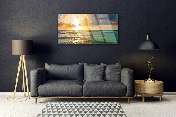 Skleneny obraz More západ slnka 100x50 cm 2 Prívesky