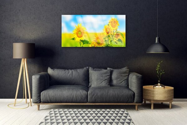 Skleneny obraz Slnečnica kvety príroda 100x50 cm 2 Prívesky