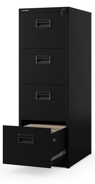 Kovová kartotéka, 4 zásuvky SARA V4, 460 x 1320 x 620 mm, čierna