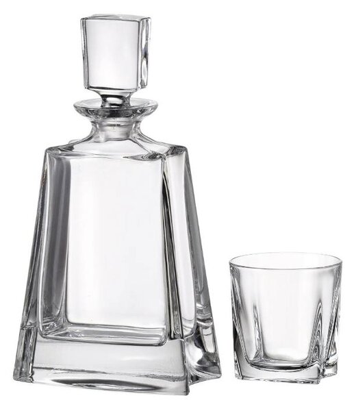 Bohemia Crystal Whisky set Kathrene 99999/00000/484 (set 1 karafa + 6 pohárov)