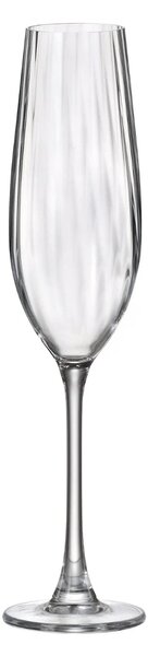 Bohemia Crystal Poháre na šampanské Columba Optic 260ml (set po 6ks)