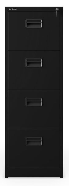 Kovová kartotéka, 4 zásuvky SARA V4, 460 x 1320 x 620 mm, čierna