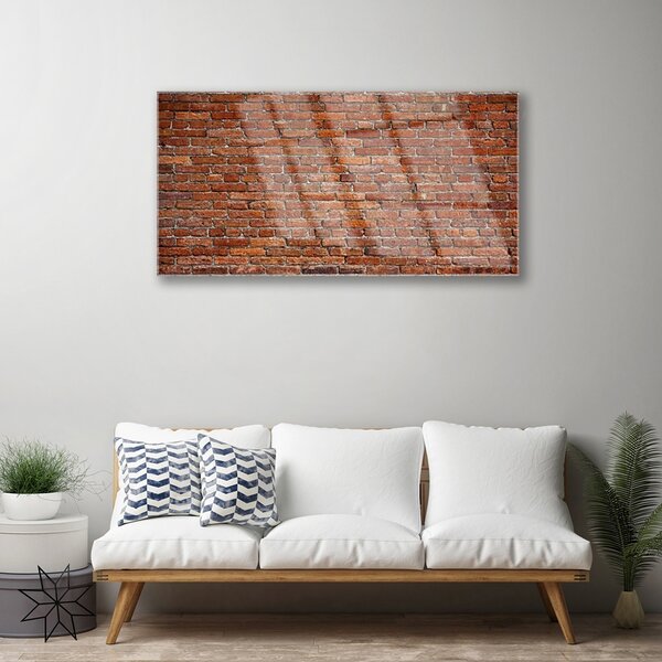 Skleneny obraz Tehlová múr tehly 100x50 cm 2 Prívesky