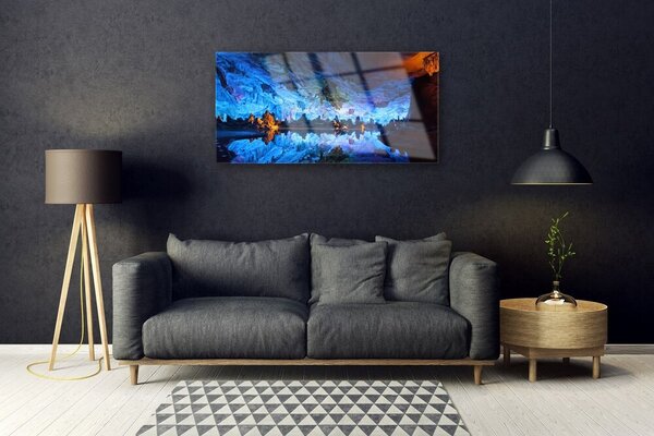 Skleneny obraz Jaskyňa svetlo ľadovec 100x50 cm 2 Prívesky