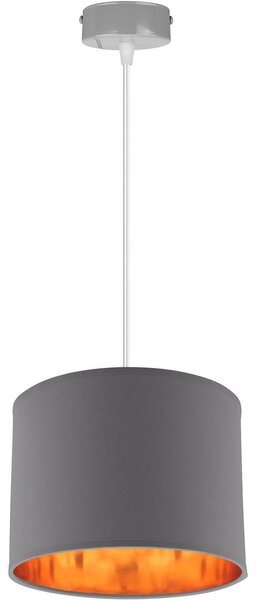 Závesné svietidlo Shade, 1x textilné tienidlo (výber zo 4 farieb), (výber z 3 farieb konštrukcie), (fi 20cm), g