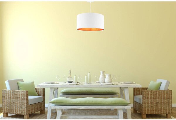 Závesné svietidlo Shade, 1x textilné tienidlo (výber zo 4 farieb), (výber z 3 farieb konštrukcie), (fi 40cm), g