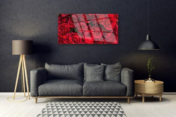 Skleneny obraz Červené ruže kvety príroda 100x50 cm 2 Prívesky