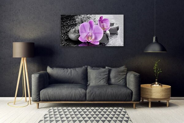 Skleneny obraz Orchidea kvety kamene zen 100x50 cm 2 Prívesky