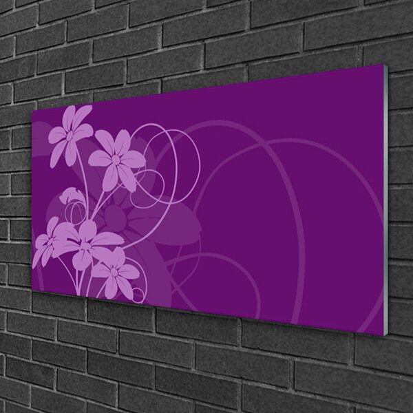 Skleneny obraz Abstrakcja kvety art 100x50 cm 2 Prívesky
