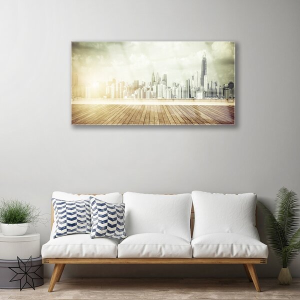 Skleneny obraz Mesto new york paneláky 100x50 cm 2 Prívesky