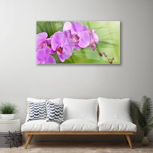 Skleneny obraz Vstavač orchidea kvety 100x50 cm 2 Prívesky